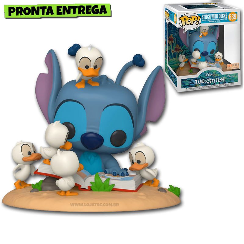 funko stitch with ducks