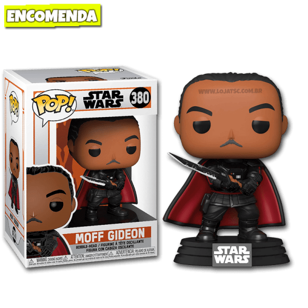 Funko Pop! & Tee The Mandalorian – Moff Gideon – T-shirt Gris Chiné 100% Coton – Figurine Vinyle 9 Cm – Set Exclusif