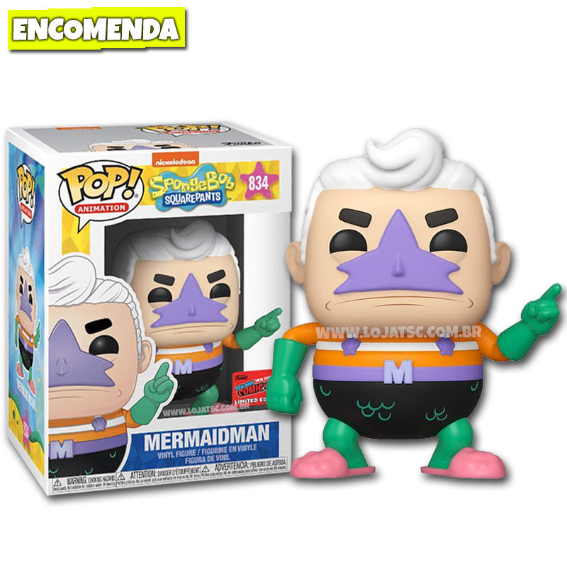Funko Pop! Bob Esponja - Mermaidman #834 NYCC 2020 - Loja TSC