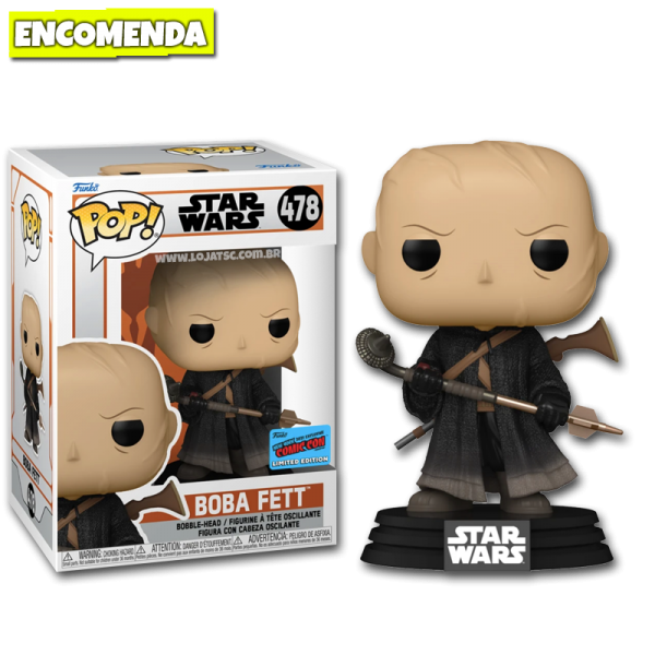 Funko Pop! Star Wars – Boba Fett Unmasked #490 (Special Edition) – Vinile Da Collezione 9,5 Cm