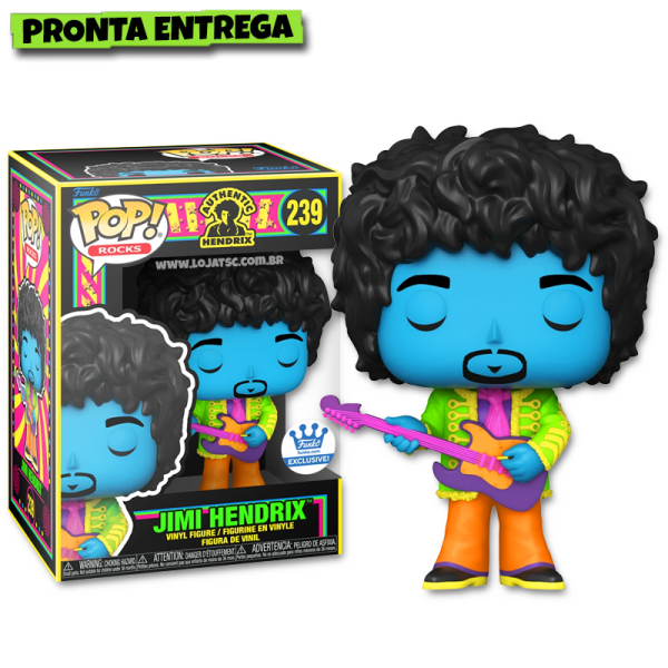 Funko Pop! Jimi Hendrix 239 Black Light Glow Loja TSC
