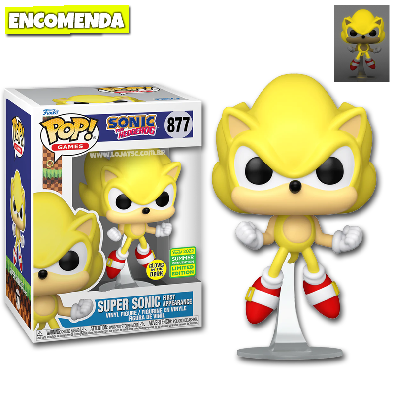 Kit Boneco Funko Pop Sonic Super Tails & Super Silver Sdcc na