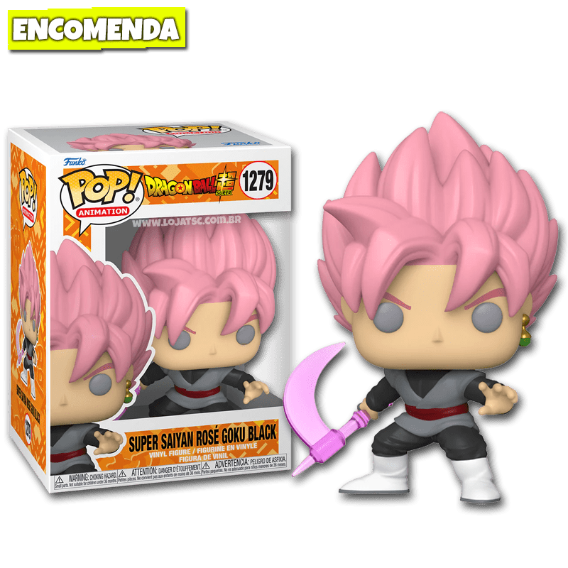 Boneco Action Figure Goku Black Super Rosê Saiyajin Dragon Ball