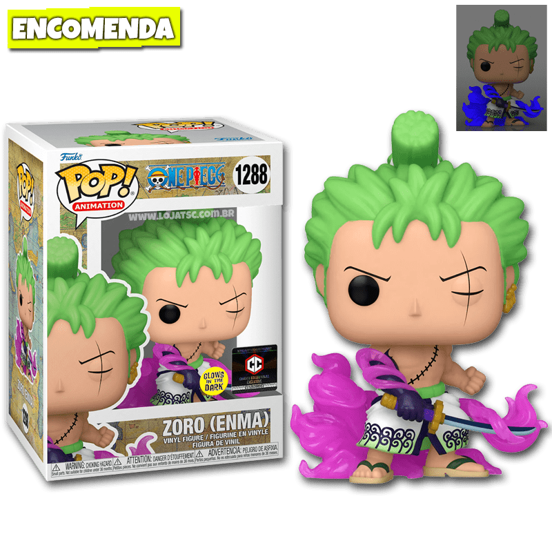 Funko Pop! One Piece - Zoro (Enma) #1288 GITD - Loja TSC