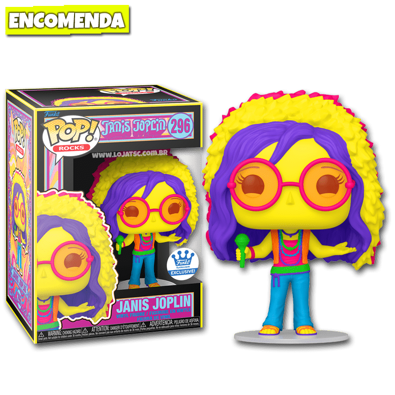 Pop! Janis Joplin 296 – Figurine Vinyle Exclusive Blacklight – Collection Funko Pour Fans De Rock