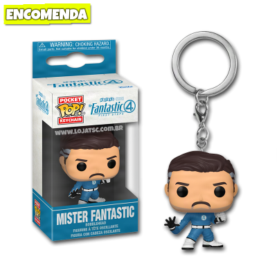 PRÉ-VENDA: Funko Pop! Chaveiro The Fantastic Four First Steps - Mister Fantastic