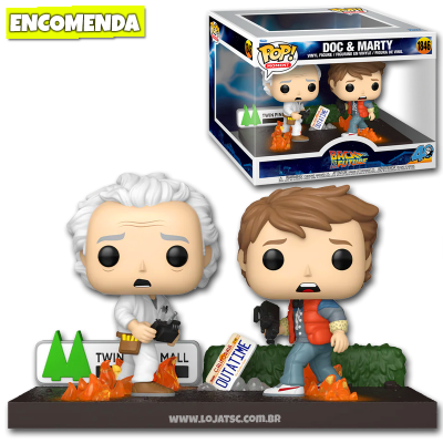 PRÉ-VENDA: Funko Pop! Moment: Back to the Future 40th Anniversary - Doc & Marty 1846