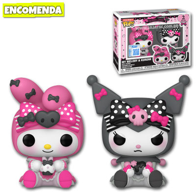 PRÉ-VENDA: Funko Pop! Pocket Sanrio Hello Kitty My Melody & Kuromi 2Pk
