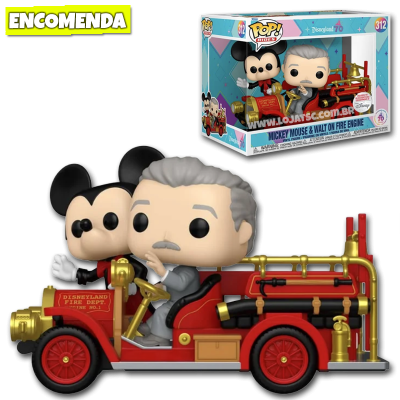 Funko Pop! Rides Disney - Mickey Mouse & Walt Disney on Fire Engine 312