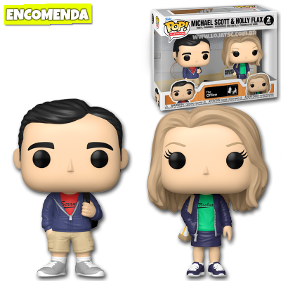PRÉ-VENDA: Funko Pop! The Office - Michael Scott & Holly Flax 2Pk