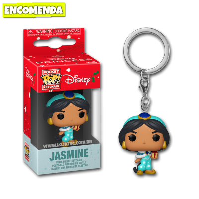 PRÉ-VENDA: Funko Pop! Chaveiro Disney Princess Holiday - Jasmine