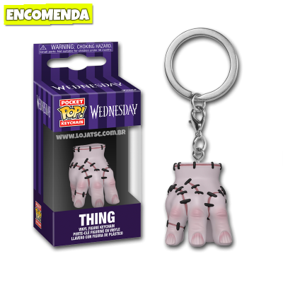 PRÉ-VENDA: Funko Pop! Chaveiro Wednesday 2 - Thing