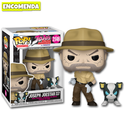 PRÉ-VENDA: Funko Pop! JoJo's Bizarre Adventure - Joseph Joestar with Iggy 2146