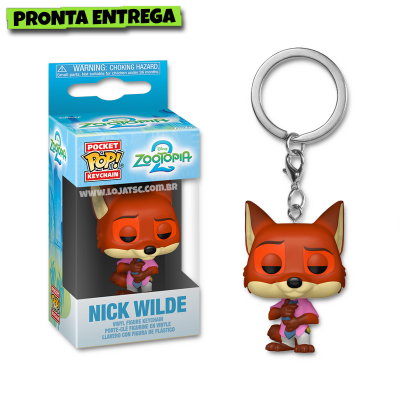 Funko Pop! Chaveiro Zootopia 2 - Nick Wilde