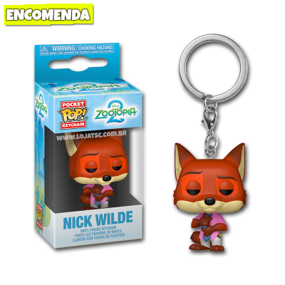 PRÉ-VENDA: Funko Pop! Chaveiro Zootopia 2 - Nick Wilde