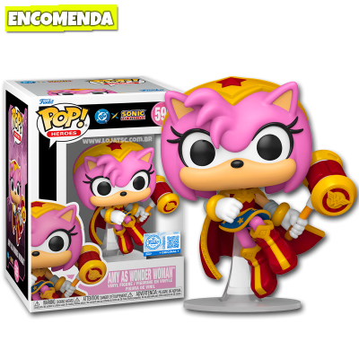 Funko Pop! DC x Sonic the Hedgehog - Amy as Wonder Woman 595