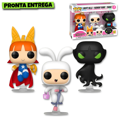 Funko Pop! Powerpuff Girls - Liberty Belle Harmony Bunny Mange 3PK