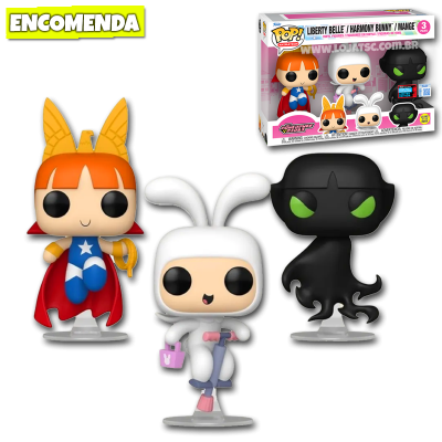 PRÉ-VENDA: Funko Pop! Powerpuff Girls - Liberty Belle Harmony Bunny Mange 3PK