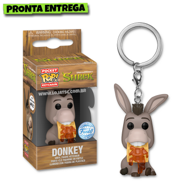 Funko Pop! Chaveiro DreamWorks 30th Anniversary: Shrek - Donkey