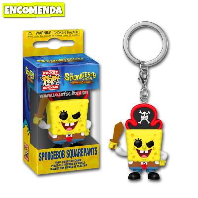 PRÉ-VENDA: Funko Pop! Chaveiro The SpongeBob Movie: Search for SquarePants SpongeBob