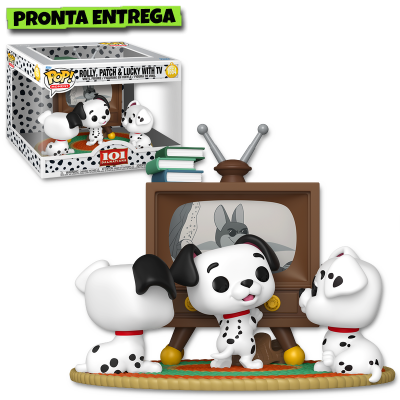 Funko Pop! Moment 101 Dalmatians - Rolly, Patch, & Lucky with TV 1664