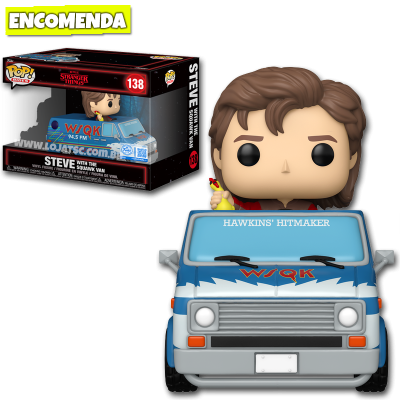 PRÉ-VENDA: Funko Pop! Rides Deluxe Stranger Things 5 - Steve with Squawk Van 138