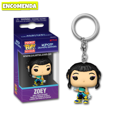 PRÉ-VENDA: Funko Pop! Chaveiro Guerreiras do K-Pop Huntrix Demon Hunters - Zoey