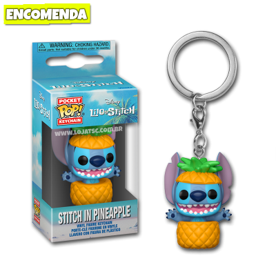 PRÉ-VENDA: Funko Pop! Chaveiro Lilo & Stitch - Stitch in Pineapple