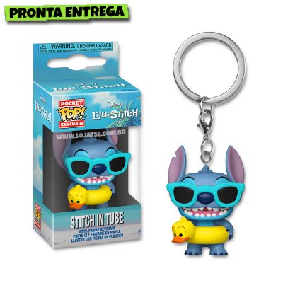 Funko Pop! Chaveiro Lilo & Stitch - Stitch in Tube