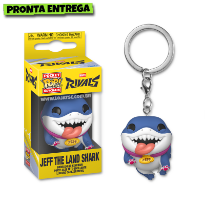 Funko Pop! Chaveiro Marvel Rivals - Jeff The Land Shark