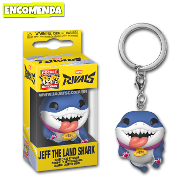 Funko Pop! Chaveiro Marvel Rivals - Jeff The Land Shark
