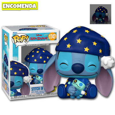 PRÉ-VENDA: Funko Pop! Lilo & Stitch - Stitch in PJ's 1747 GITD