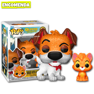 PRÉ-VENDA: Funko Pop! Oliver & Company - Dodger with Oliver 1705 Diamond