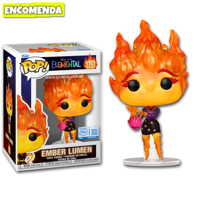 PRÉ-VENDA: Funko Pop! Elemental Elementos - Ember Lumen 1757 Glitter CHASE
