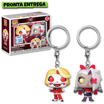 Funko Pop! Chaveiro Hazbin Hotel – Charlie & Vaggie 2Pk