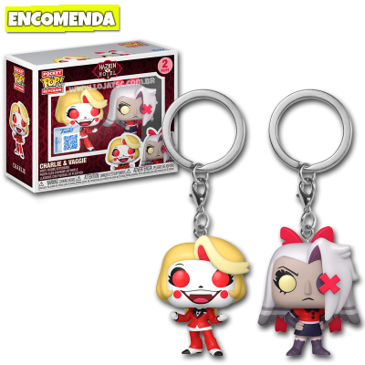 Funko Pop! Chaveiro Hazbin Hotel – Charlie & Vaggie 2Pk