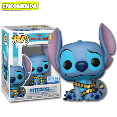 PRÉ-VENDA: Funko Pop! Lilo & Stitch - Stitch with Movie Reel 1779