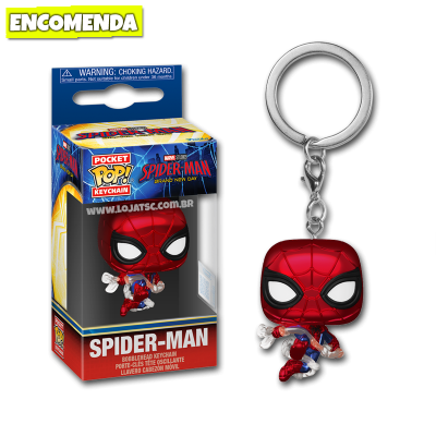 PRÉ-VENDA: Funko Pop! Chaveiro Spider-Man Brand New Day - Spider-Man Metallic
