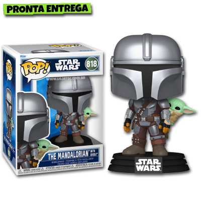 Funko Pop! Star Wars The Mandalorian and Grogu - The Mandalorian with Grogu 818