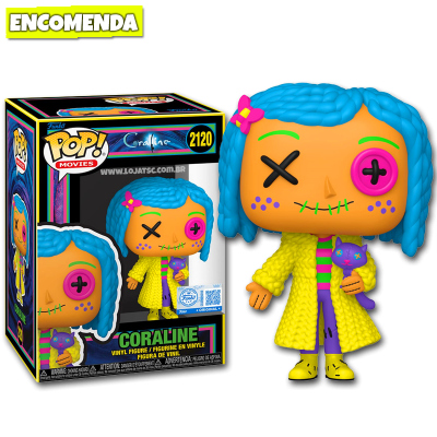 PRÉ-VENDA: Funko Pop! Coraline - Coraline Patchwork Blacklight 2120
