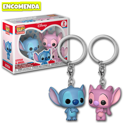 Funko Pop! Chaveiro Lilo & Stitch - Stitch & Angel 2-Pack